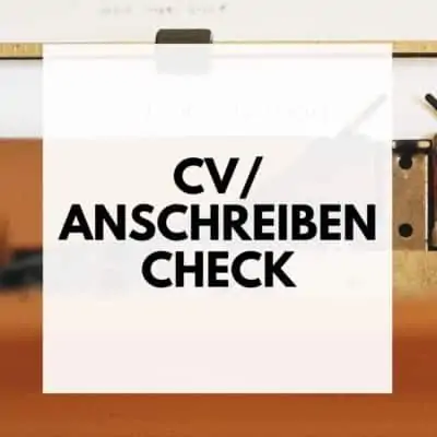 CV Check - Anschreiben Check